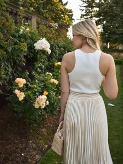 Endless Rose Clothing Cream Knit Racerback Tank