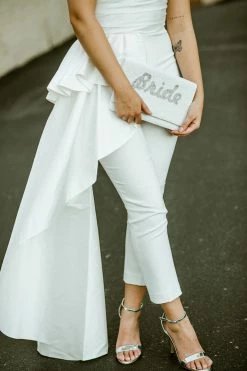 Jay Godfrey SOLD OUT - Sky Strapless Side-Draped Taffeta Jumpsuit