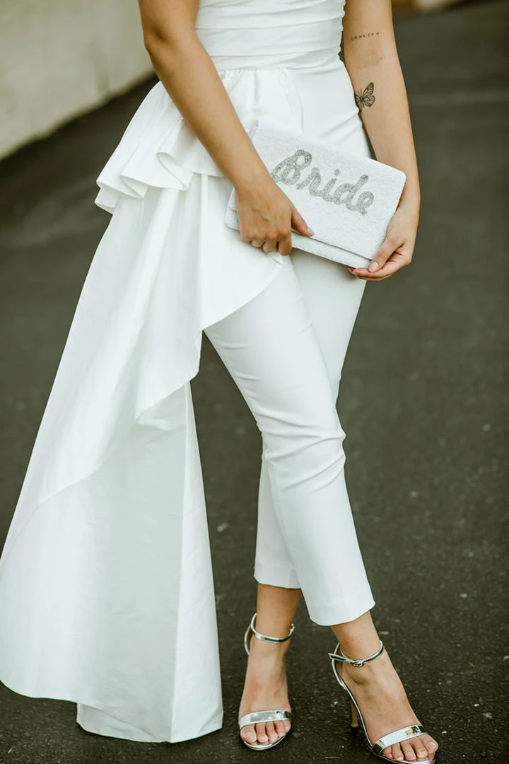 Jay Godfrey SOLD OUT - Sky Strapless Side-Draped Taffeta Jumpsuit 3 Jay Godfrey SOLD OUT - Sky Strapless Side-Draped Taffeta Jumpsuit