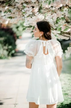 Confête Clothing Juliet White Babydoll Mini Dress