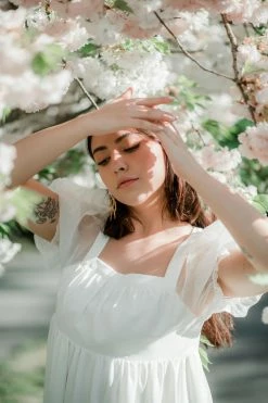 Confête Clothing Juliet White Babydoll Mini Dress