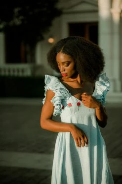 Fanm Mon Demre Maxi Dress - Blue Clothing