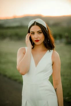 Treasure Jewels Iris Pearl Beaded Headband The Bridal Suite