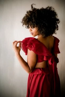 Confête Gabriella Red Cutout Maxi Dress