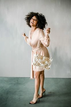 Confête Clothing Lauren Metallic Knit Mini