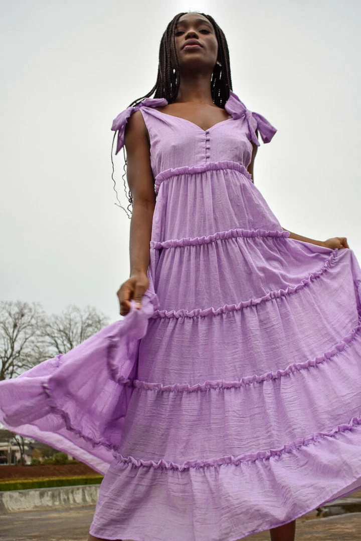 English Factory Clothing Mayfield Lilac Midi Dress 5 English Factory Clothing Mayfield Lilac Midi Dress