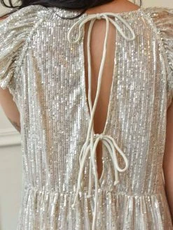 Confête Clothing SOLD OUT - Indio Sequin Ruffle Trim Dress