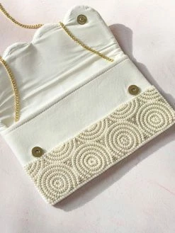 Confête Fontainebleau Scalloped Beaded Clutch The Bridal Suite