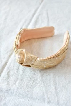 Confête Polka Dot Raffia Headband Accessories