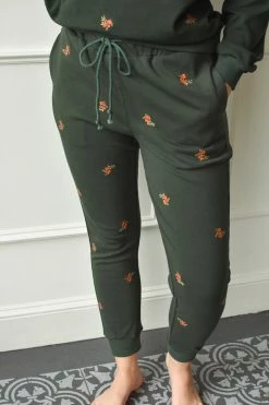 Confête Clothing Rosie Floral Embroidered Sweatpants