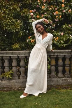 Confête Amelie Cream Maxi Dress Clothing