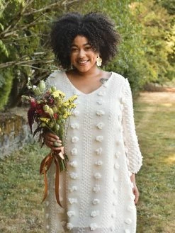 Oddi SOLD OUT - Lucy Ivory Pom Pom Dress