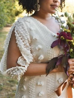 Oddi SOLD OUT - Lucy Ivory Pom Pom Dress