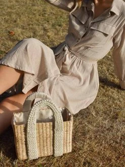 Confête Clothing Tan Stripe Stacey Shirtdress