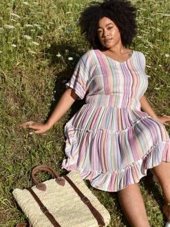 Oddi Malibu Striped Mini Clothing