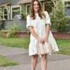 En Saison Clothing SOLD OUT - Charlotte Ivory Jacquard Tiered Mini Dress