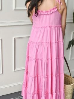 Charlie Holiday Clothing Senorita Pink Maxi Dress