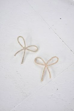 Linny Co Accessories SOLD OUT - Daphne Studded Oversized Bow Earrings