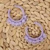 Treasure Jewels Accessories SOLD OUT - Lavender Beaded Hoop Earrings