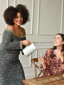 Confête Manhattan Metallic Maxi Sweater Dress