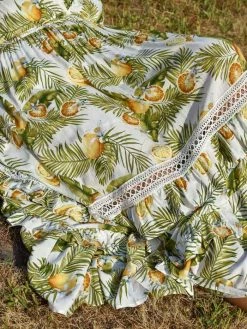 Confête Cartagena Citrus Print Maxi Dress Clothing