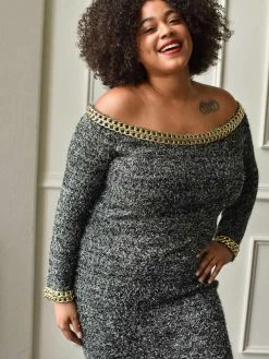 Confête Manhattan Metallic Maxi Sweater Dress