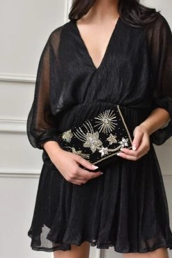 Confête Accessories Velvet Star Clutch