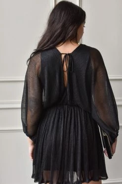 Confête SOLD OUT - Paris Metallic V Neck Mini Dress Clothing