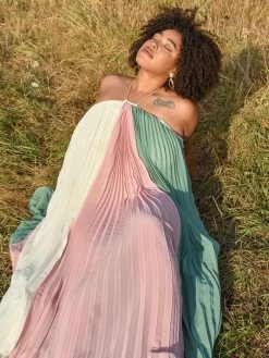 Confête Clothing Hydra Pleated Halter Maxi