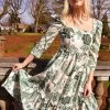 Confête SOLD OUT - Montauk Green Floral Puff Sleeve Maxi Dress 1 Confête SOLD OUT - Montauk Green Floral Puff Sleeve Maxi Dress
