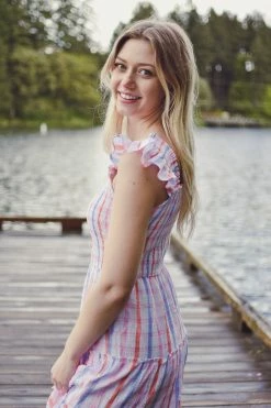 Confête Vero Check Midi Dress