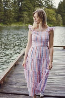 Confête Vero Check Midi Dress