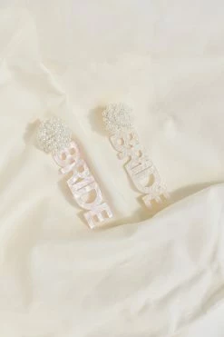 Confête Bride Acrylic Dangle Earrings The Bridal Suite