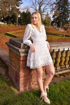 Confête Clothing Alexis Plunge Tiered Mini Dress