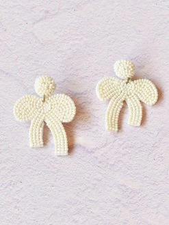 Confête Valentina Beaded Bow Earrings Accessories