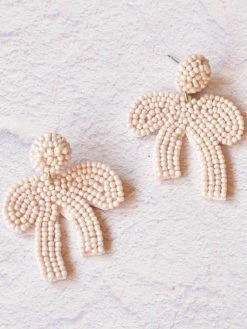 Confête Valentina Beaded Bow Earrings Accessories