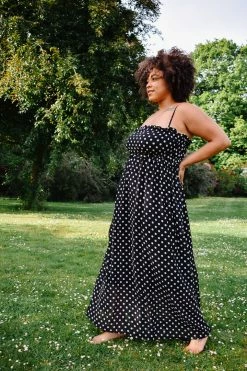 Confête Monaco Black Polka Dot Maxi Dress