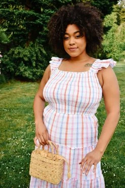 Confête Vero Check Midi Dress