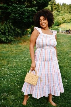 Confête Vero Check Midi Dress