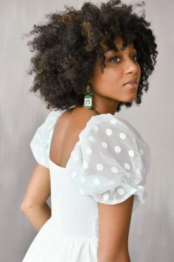 Confête Jordana Polka Dot Romper - White