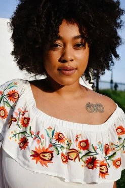 Confête Punta Mita Off The Shoulder Embroidered Maxi Dress Clothing