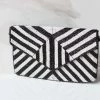 Treasure Jewels Accessories Beaded Black And White Clutch