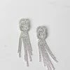 Confête Double Circle Crystal Fringe Earrings Accessories