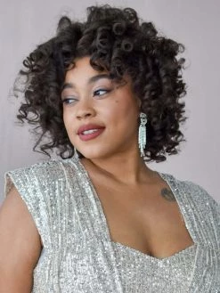 Confête Double Circle Crystal Fringe Earrings Accessories