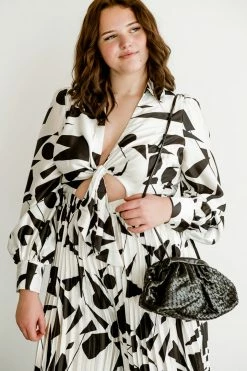 Confête Darby Graphic Print Pleated Jumpsuit