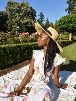 Olivia James Delia Midi Dress - Dahlia Apricot