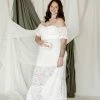 Confête Demi Off The Shoulder Lace Gown
