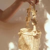 KAANAS Florencia Handwoven Straw Bucket Bag Accessories