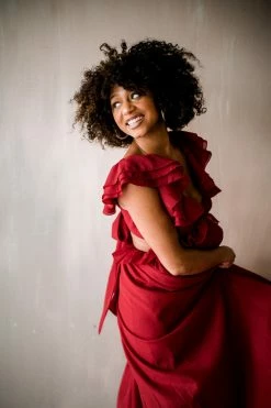 Confête Gabriella Red Cutout Maxi Dress