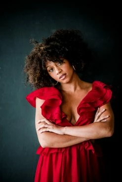 Confête Gabriella Red Cutout Maxi Dress